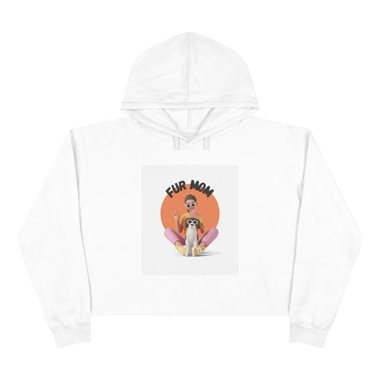 Fur Mom Crop Hoodie